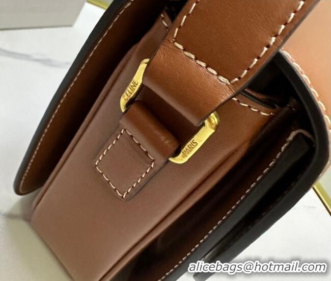 Good Product Celine Classique Triomphe Bag in Shiny Calfskin Leather 187366 Tan Brown 2026