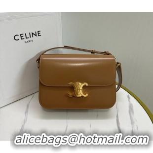 Top Design Celine Classique Triomphe Bag in Shiny Calfskin Leather 187366 Bronze 2026