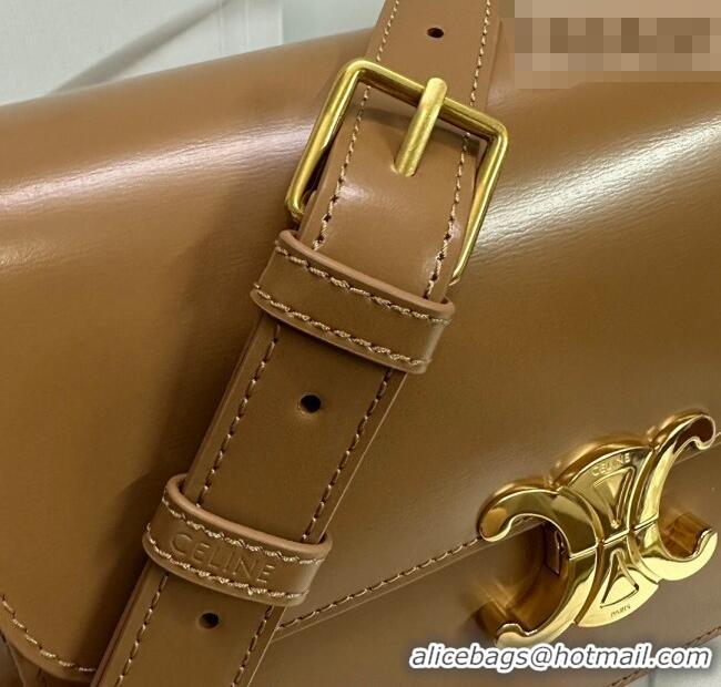 Top Design Celine Classique Triomphe Bag in Shiny Calfskin Leather 187366 Bronze 2026