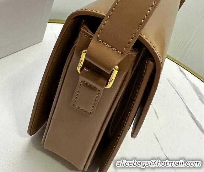 Top Design Celine Classique Triomphe Bag in Shiny Calfskin Leather 187366 Bronze 2026