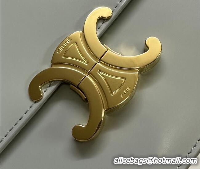 Best Quality Celine Classique Triomphe Bag in Shiny Calfskin Leather 187366 Soft Blue 2026