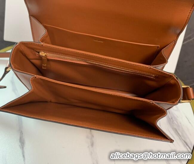 Best Product Celine Classique Triomphe Bag in Linen Canvas and Calfskin Leather 187366 Beige 2026