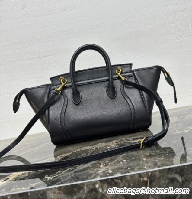 Best Price Celine Small New Luggage in Supple Shiny Lambskin 124213 Black 2025