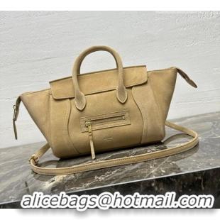 Affordable Price Celine Small New Luggage in Suede 124213 Beige 2025