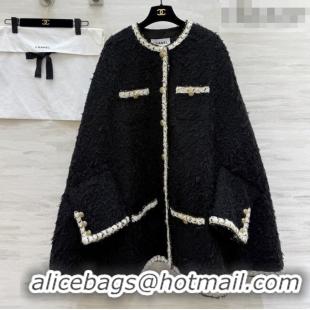 Best Price Chanel Cape Coat CH012203 Black 2026