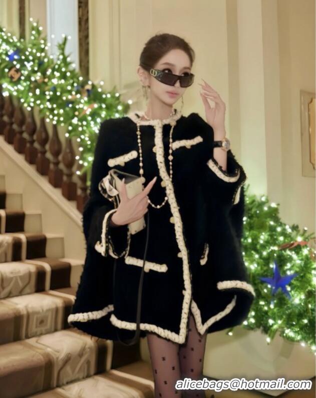 Best Price Chanel Cape Coat CH012203 Black 2026