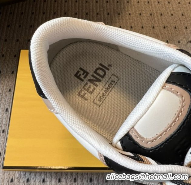 Best Price Fendi Match Low Top Platform Shoes in White Leather with Charm Black 5122915 2026