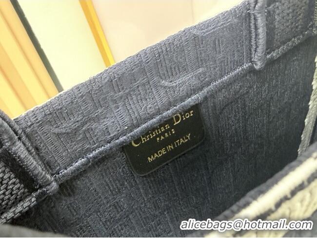Buy Promotional Dior Small Dior Book Tote with Strap in D2206 Blue Dior Oblique Embroidery with White Lace 2026