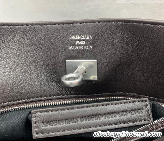 Buy Cheap Balenciaga Bel Air Small Hobo Shoulder Bag in 22006 dark coffee suede, aged-silver hardware 2026