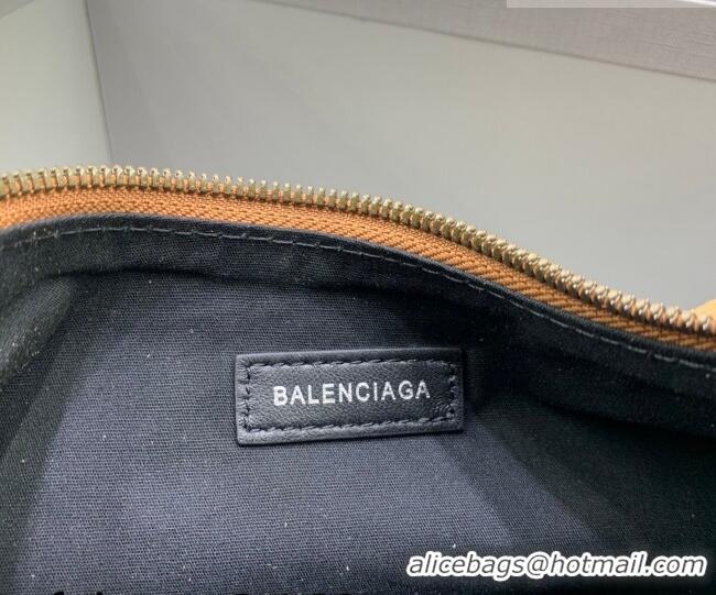 Top Grade Balenciaga Le Cagole Shoulder Bag XS in 22011 light brown suede, brass hardware 2026