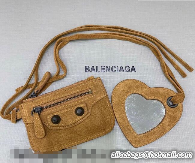 Good Taste Balenciaga Le Cagole Shoulder Bag Small in 22012 light brown suede, brass hardware 2026