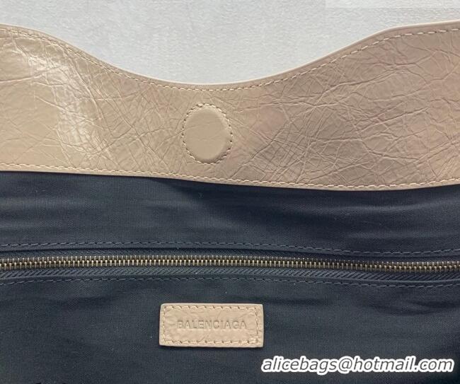 Buy Discount Balenciaga Le City Tote Bag Medium in Arena Storico Lambskin 0122 Apricot 2026