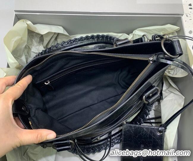 Discount Balenciaga Le City First Bag in Arena lambskin, brass hardware 0122 Black 2026