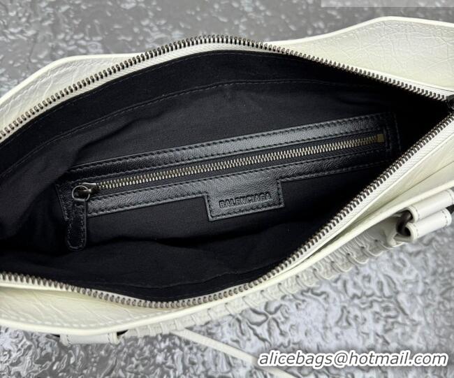 Best Quality Balenciaga Le City First Bag in Arena lambskin, brass hardware 0122 White 2026