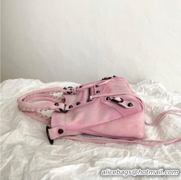 Well Crafted Balenciaga Le City First Bag in 0122 Pink Suede, brass hardware 2026