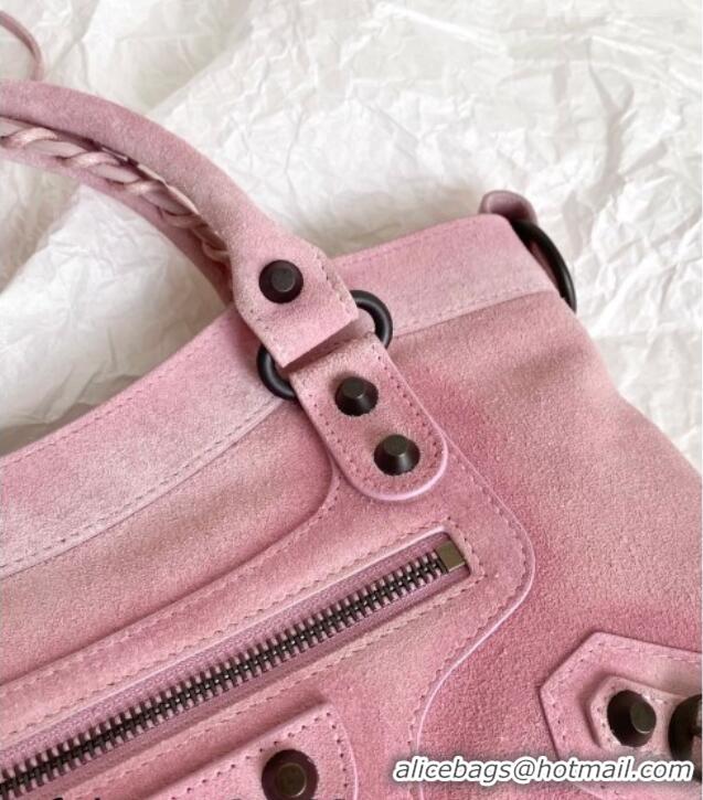 Well Crafted Balenciaga Le City First Bag in 0122 Pink Suede, brass hardware 2026