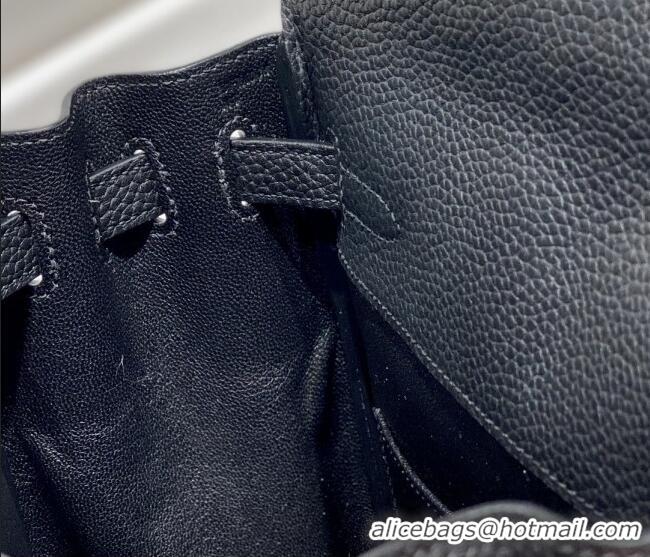 Buy Discount Hermes Kelly Ado Backpack 22cm in Togo Leather H2101 Black/Silver 2026(Half Handmade)