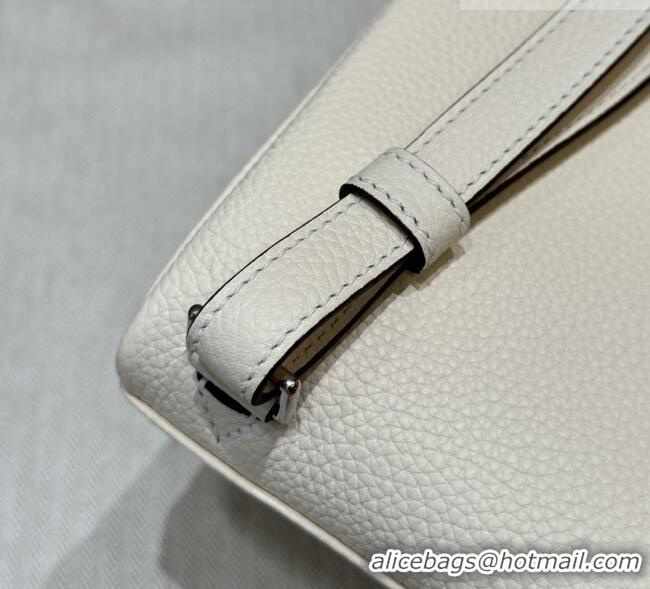 Luxury Cheap Hermes Kelly Ado Backpack 22cm in Togo Leather H2101 Cream White/Silver 2026(Half Handmade)