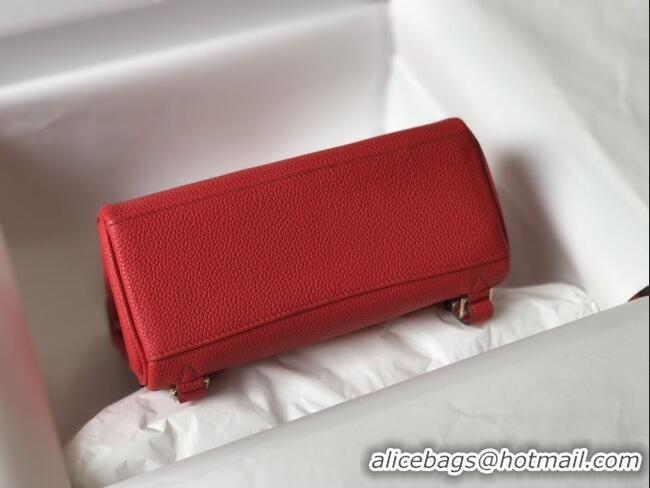 Super Quality Hermes Kelly Ado Backpack 22cm in Togo Leather H2101 Red/Gold 2026(Half Handmade)