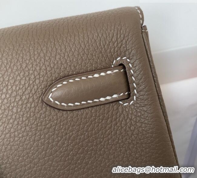 Buy Fashionable Hermes Kelly Ado Backpack 22cm in Togo Leather H2101 Etoupe/Gold 2026 (Half Handmade)