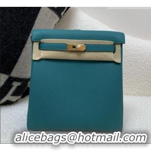 Most Popular Hermes Kelly Ado Backpack 22cm in Togo Leather H2101 Verona Green/Gold 2026 (Half Handmade)