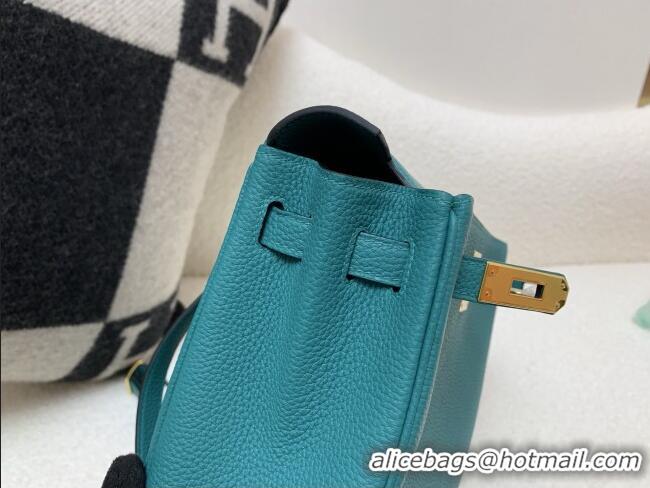Most Popular Hermes Kelly Ado Backpack 22cm in Togo Leather H2101 Verona Green/Gold 2026 (Half Handmade)