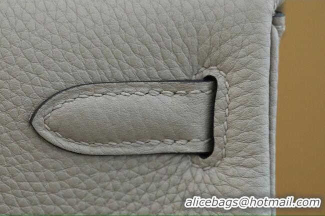 Trendy Design Hermes Kelly Ado Backpack 22cm in Taurillon Clemence Leather H2111 Gris Asphalte Grey/Gold 2026 (Full Hand
