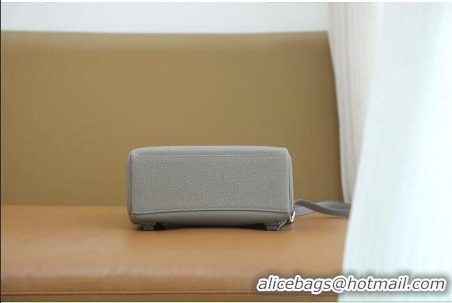 Trendy Design Hermes Kelly Ado Backpack 22cm in Taurillon Clemence Leather H2111 Gris Asphalte Grey/Gold 2026 (Full Hand