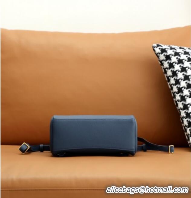 Well Crafted Hermes Kelly Ado Backpack 22cm in Evercolor Leather H2111 Navy Blue/Gold 2026 (Half Handmade)