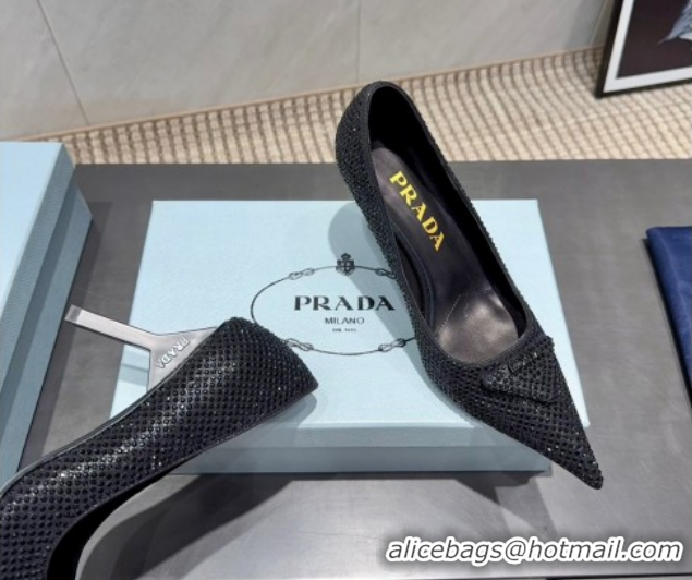 Best Product Prada Strass Allover Heel Pumps 8.5cm PR120501 1205012 Black 2026