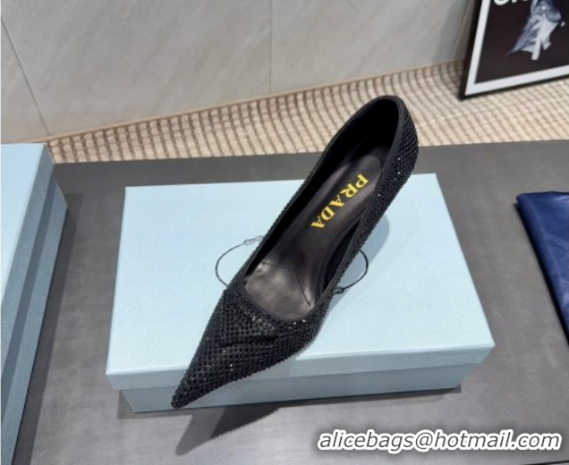 Best Product Prada Strass Allover Heel Pumps 8.5cm PR120501 1205012 Black 2026