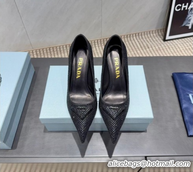 Best Product Prada Strass Allover Heel Pumps 8.5cm PR120501 1205012 Black 2026