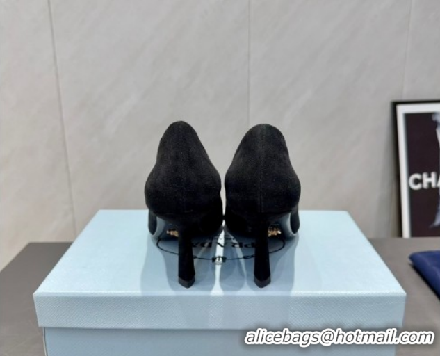 Durable Prada Suede Heel Pumps 8.5cm Black 1I901M 1205016 2026