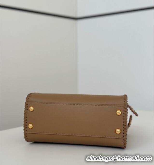 Promotional Fendi Peekaboo Mini Bag with Thread in Leather 8697 Beige 2026