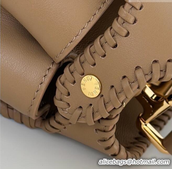 Promotional Fendi Peekaboo Mini Bag with Thread in Leather 8697 Beige 2026