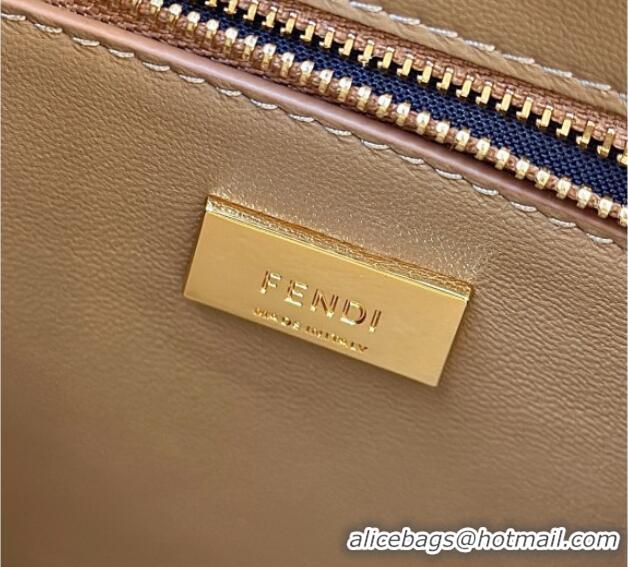 Promotional Fendi Peekaboo Mini Bag with Thread in Leather 8697 Beige 2026