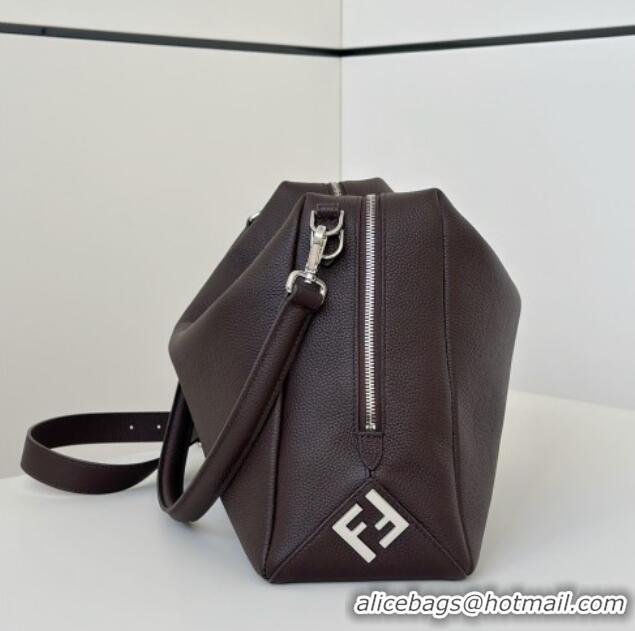 Luxury Classic Fendi Lui Large Bag in Grained Leather 66811L Dark Brown 2026