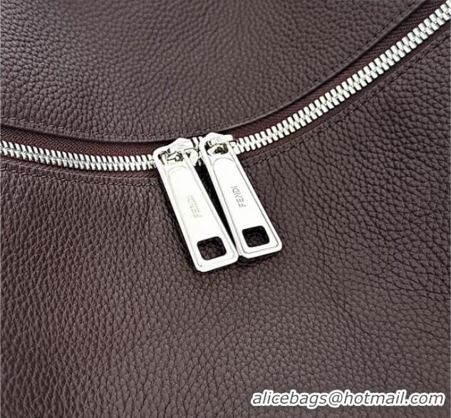 Luxury Classic Fendi Lui Large Bag in Grained Leather 66811L Dark Brown 2026