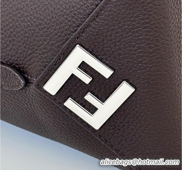 Luxury Classic Fendi Lui Large Bag in Grained Leather 66811L Dark Brown 2026