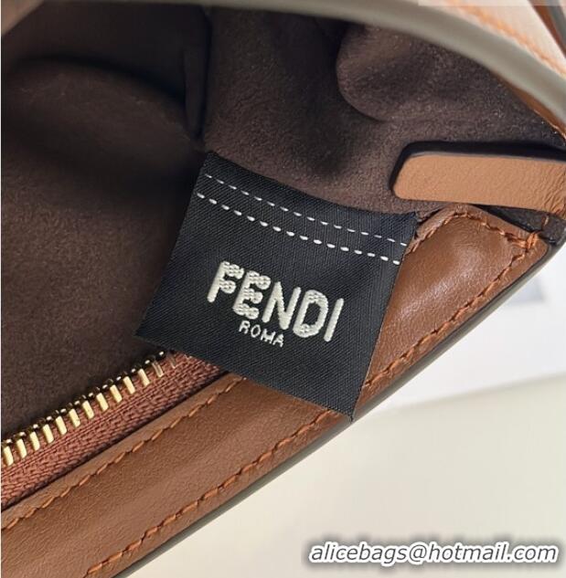 Top Quality Fendi Baby B. Mini Bag in Leather 8705 Tan Brown 2026
