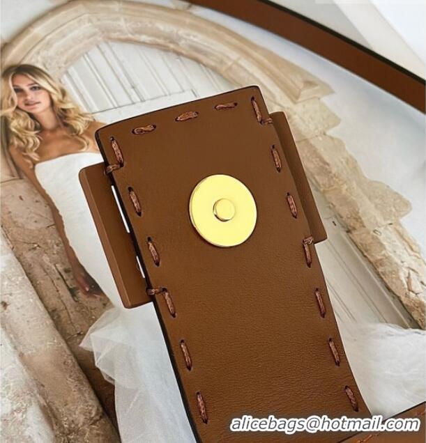 Top Quality Fendi Baby B. Mini Bag in Leather 8705 Tan Brown 2026