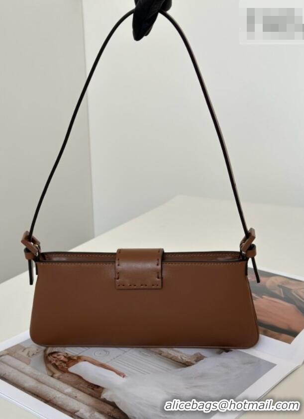 Top Quality Fendi Baby B. Mini Bag in Leather 8705 Tan Brown 2026