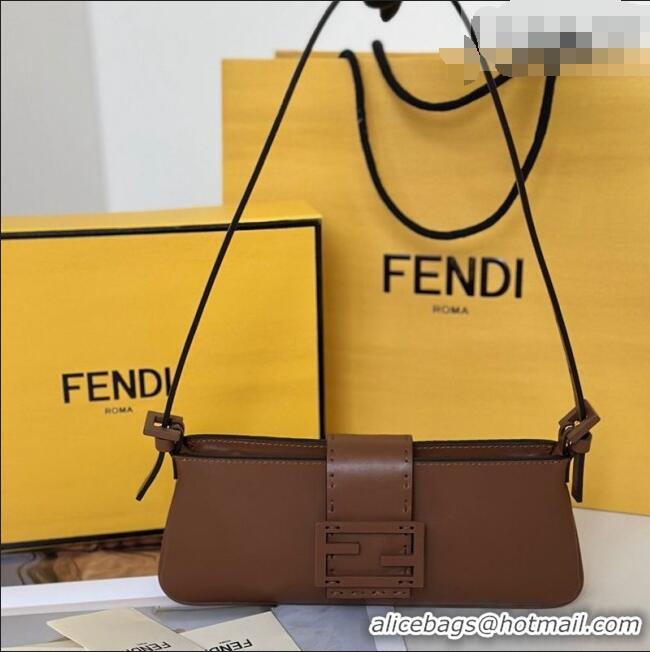 Top Quality Fendi Baby B. Mini Bag in Leather 8705 Tan Brown 2026