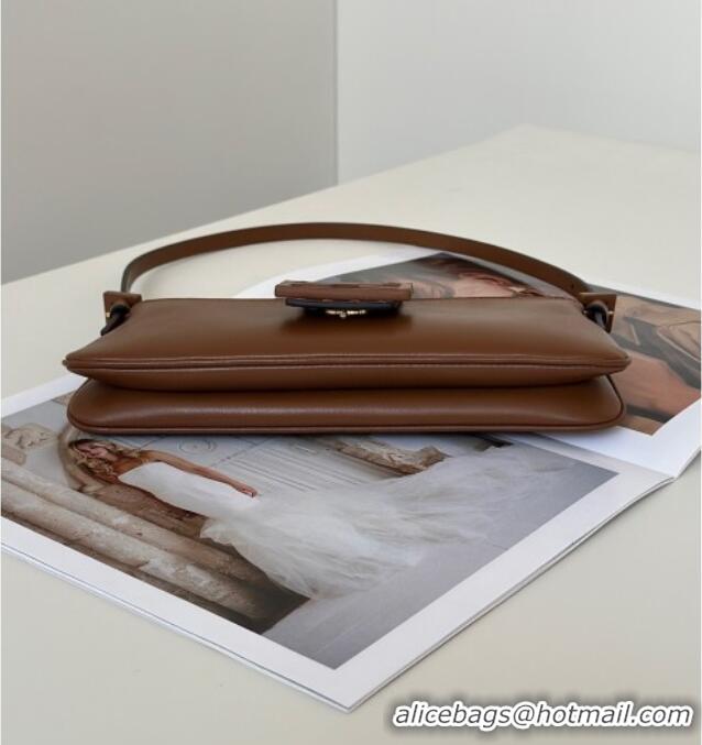 Top Quality Fendi Baby B. Mini Bag in Leather 8705 Tan Brown 2026