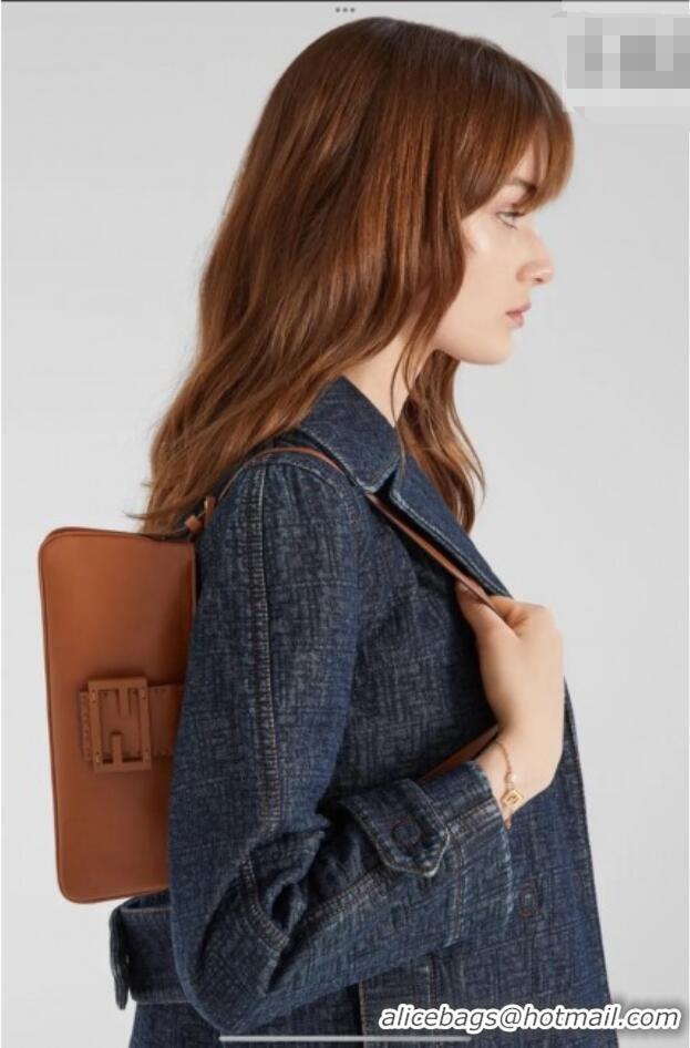 Top Quality Fendi Baby B. Mini Bag in Leather 8705 Tan Brown 2026