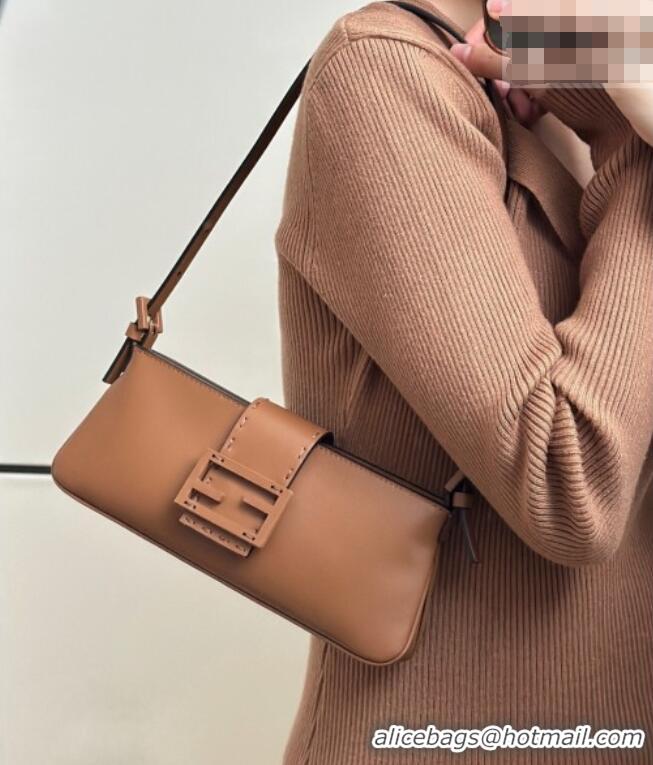 Top Quality Fendi Baby B. Mini Bag in Leather 8705 Tan Brown 2026