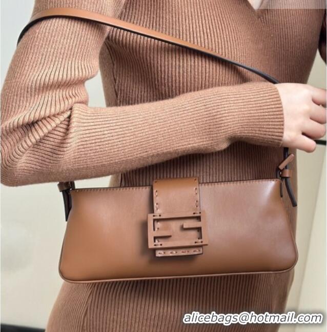 Top Quality Fendi Baby B. Mini Bag in Leather 8705 Tan Brown 2026