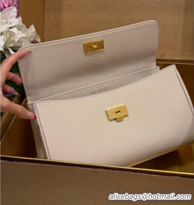 Luxury Cheap Dolce & Gabbana DG Elongated My Sicily handbag in Leather 0121 Beige 2026