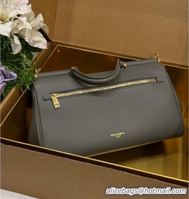 Top Quality Dolce & Gabbana DG Elongated My Sicily handbag in Leather 0121 Dark Grey 2026