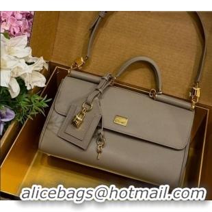 Market Sells Dolce & Gabbana DG Elongated My Sicily handbag in Leather 0121 Dark Grey 2026